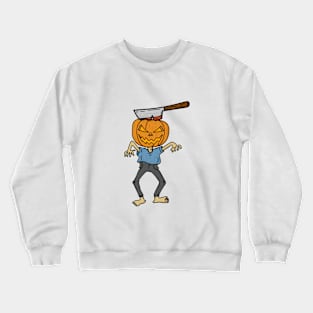 Pumpkin head halloween zombie Crewneck Sweatshirt